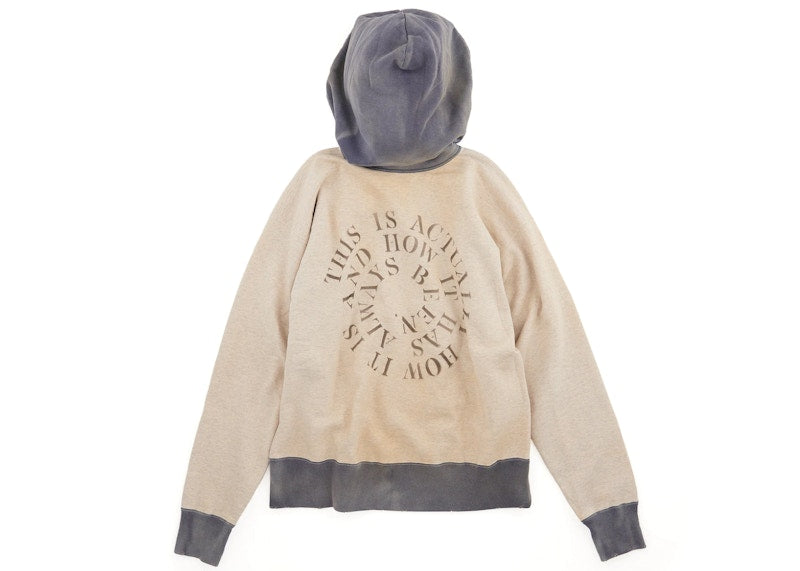 Saint Mxxxxxx Stencil Hoodie Grey Navy