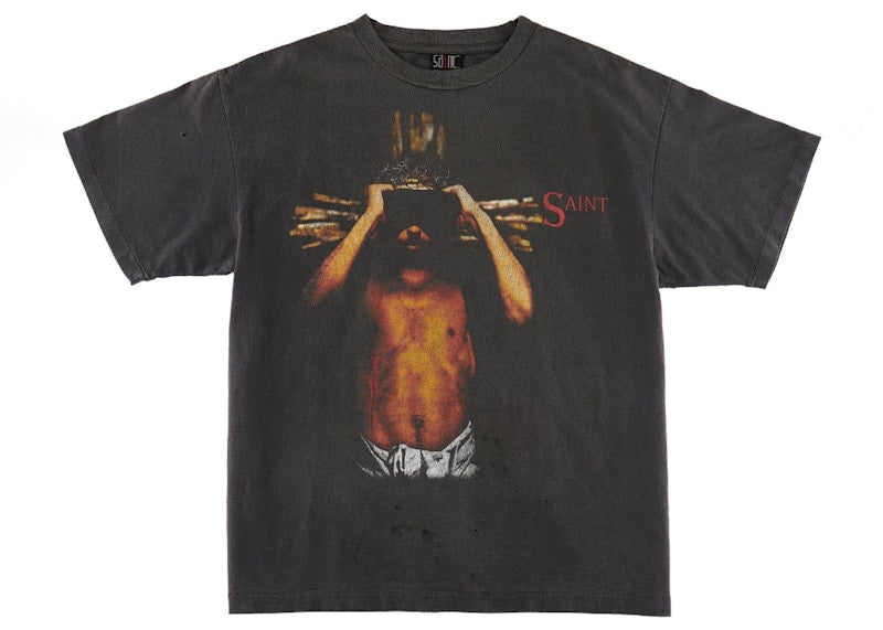 Saint Mxxxxxx We Live Hell T-Shirt Vintage Black