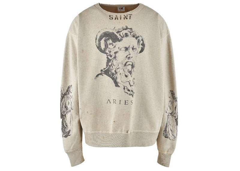 Saint Mxxxxxx x Aries Crewneck Sweat Grey