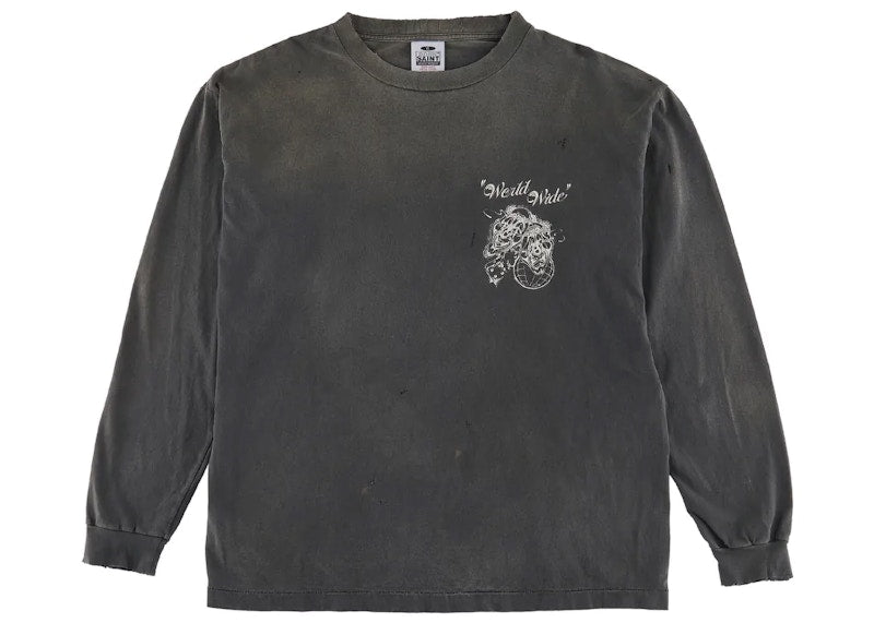 Saint Mxxxxxx x Born X Raised Born Saint L/S T-Shirt Vintage Black