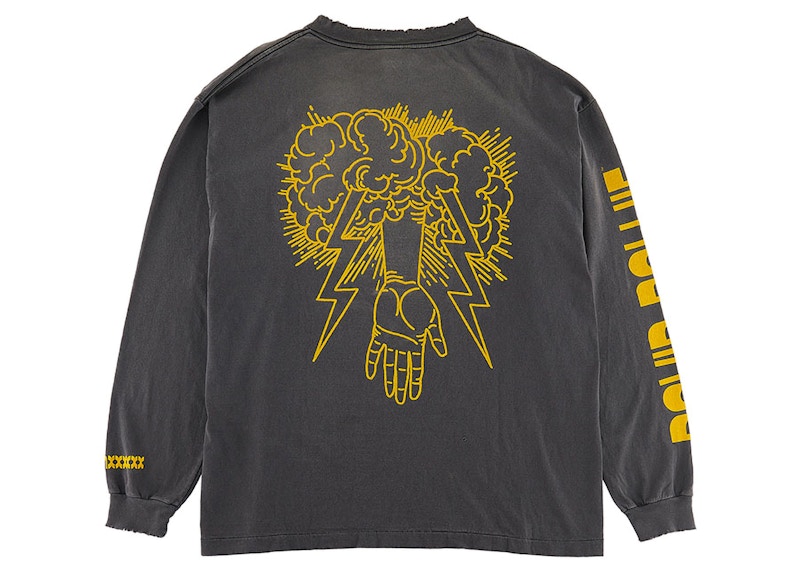 Saint Mxxxxxx x David Bowie Hunky L/S T-Shirt Faded Black