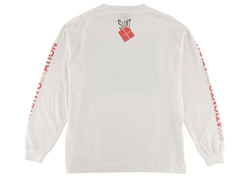 Saint Mxxxxxx x David Bowie Station L/S T-Shirt White