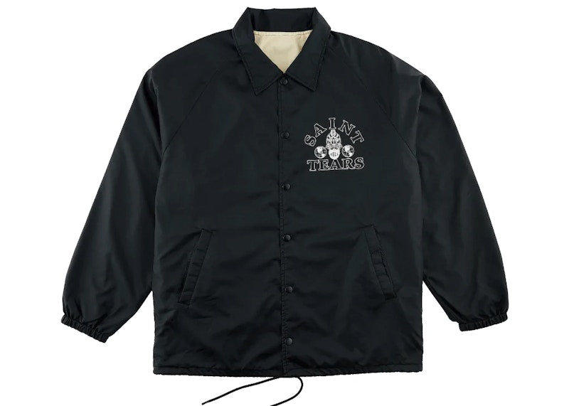Saint Mxxxxxx x Denim Tears Coach Jacket Black White