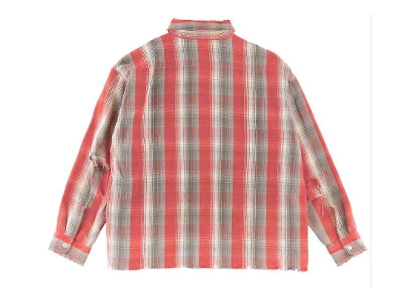 Saint Mxxxxxx x Shermer Academy Flannel Shirt Red