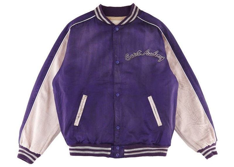Saint Mxxxxxx x Shermer Academy Sukajan Jacket Purple Pink