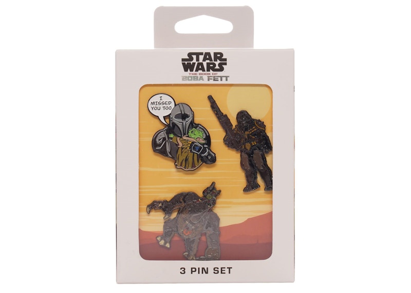 Salesone Studios Star Wars The Book of Boba Fett (I Missed You Too) 2022 SDCC Entertainment Earth Exclusive Pin Set