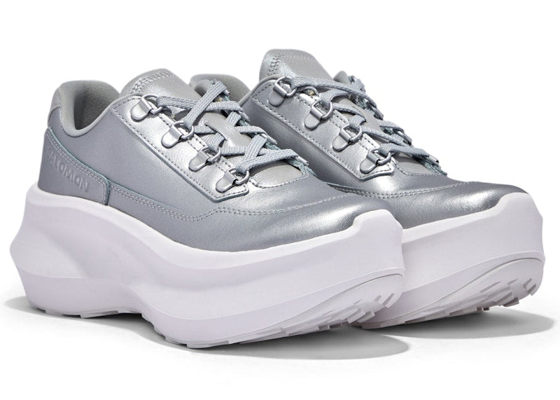 Salomon SR811 Leather Platform Comme des Garcons Silver