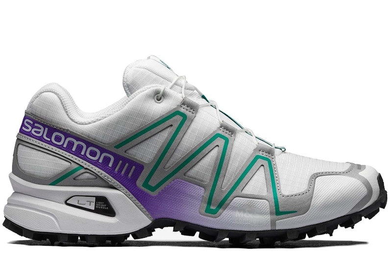 Salomon Speedcross 3 White Silver Purple Green