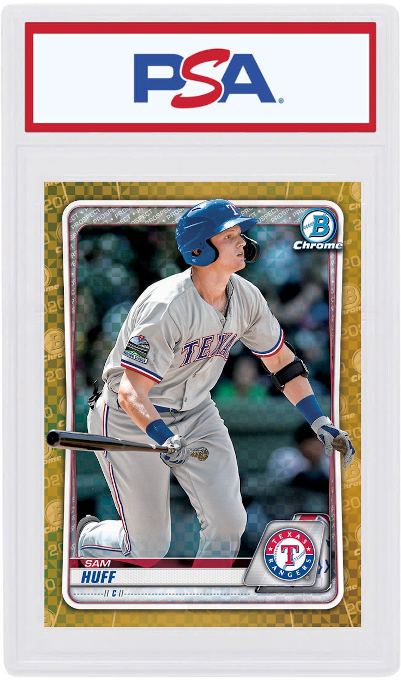 Sam Huff 2020 Bowman Chrome X Gold X-Fractor /3 #BCP-237