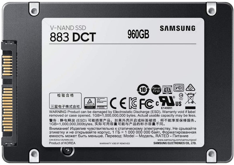 Samsung 883 DCT Series SSD 960GB SATA 2.5” 7mm (MZ-7LH960NE)