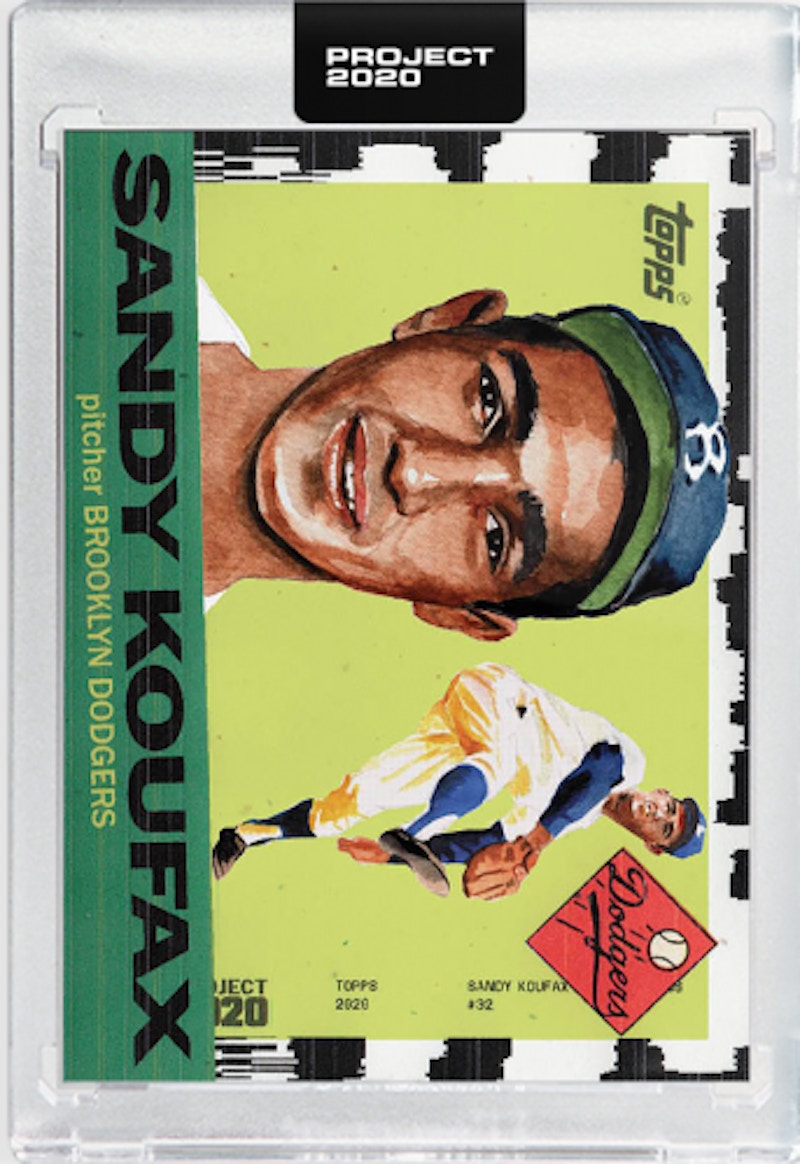 Sandy Koufax 1955 Topps Project 2020 Jacob Rochester Artist Proof /20 #2