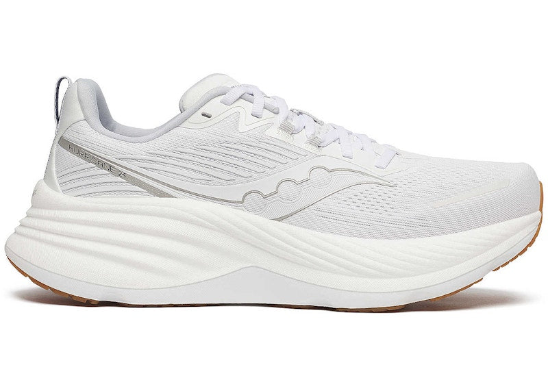 Saucony Hurricane 24 White Silver Gum