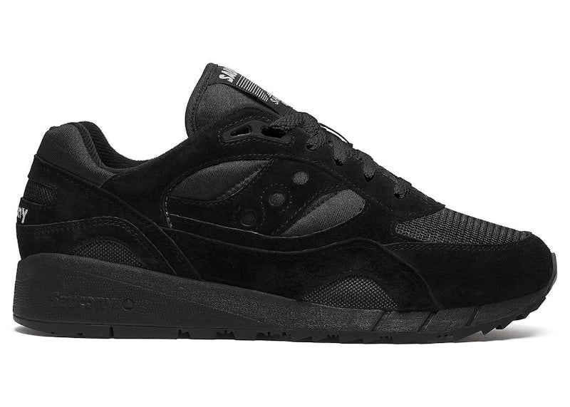 Saucony Shadow 6000 Black White Tongue Logo