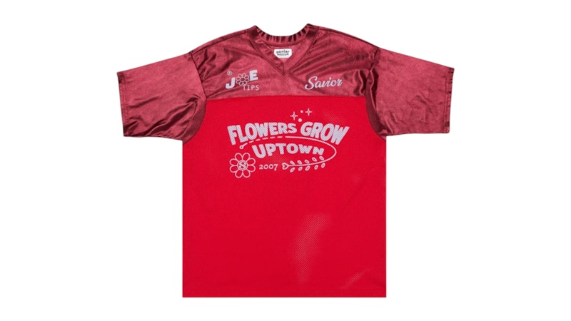 Savior Worldwide Flowers Grow Uptown Jersey Red/Burgundy
