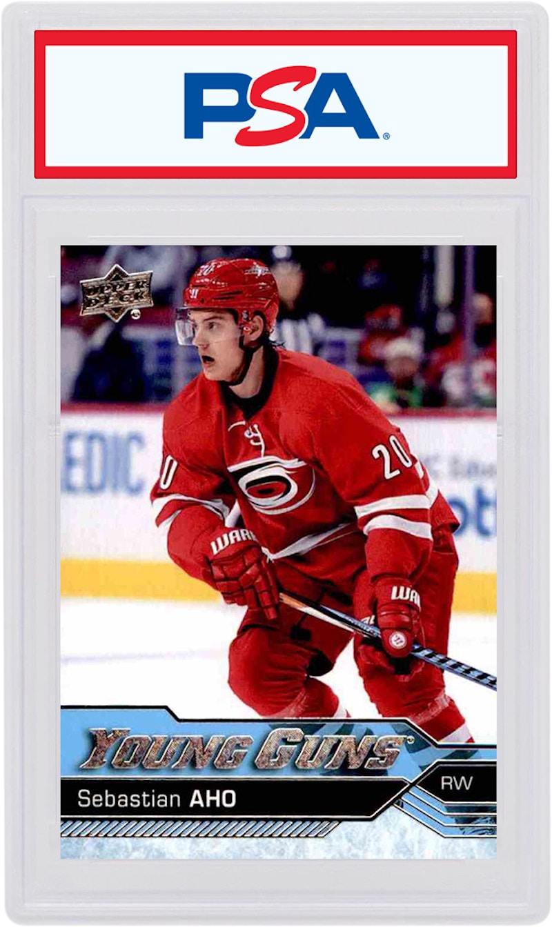 Sebastion Aho 2016 Upper Deck Young Guns Rookie #210 (PSA or BGS Graded)