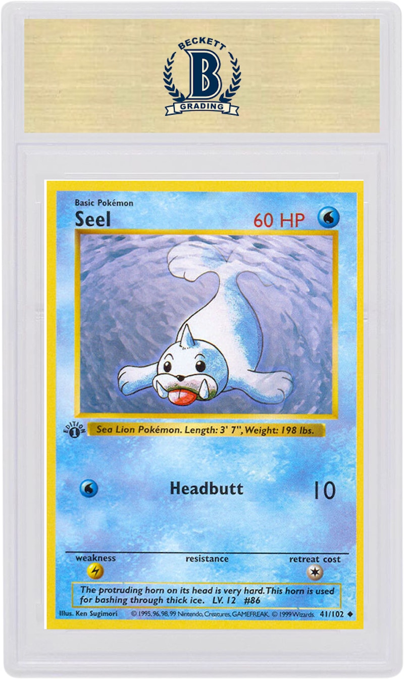 Seel 1999 Pokemon TCG Base Set 1st Edition #41/102 (PSA or BGS Graded)