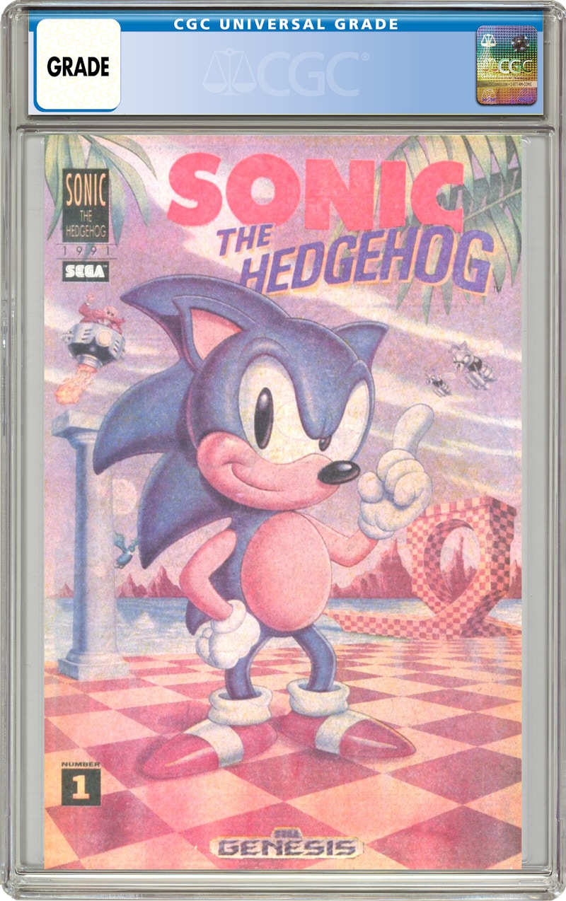 SEGA Sonic the Hedgehog (1991 Sega) #1NEWSPRINT Comic Book CGC Graded
