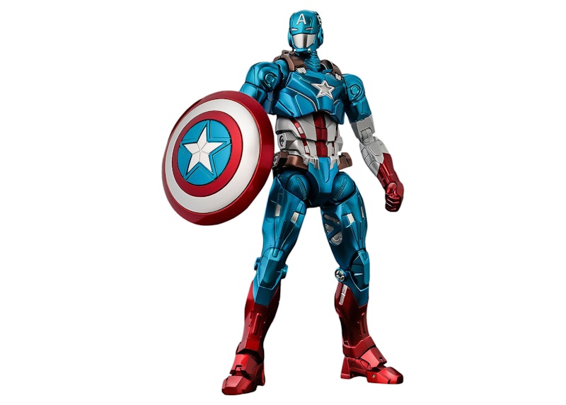 Sentinel Fighting Armor Marvel Captain America Action Figure Red, White & Blue