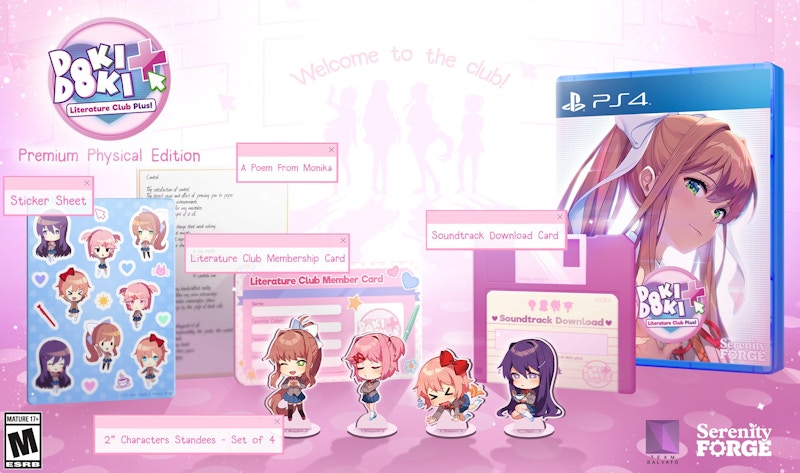Serenity Forge PS4 Doki Dok Literature Club Plus! Premium Edition Video Game Bundle