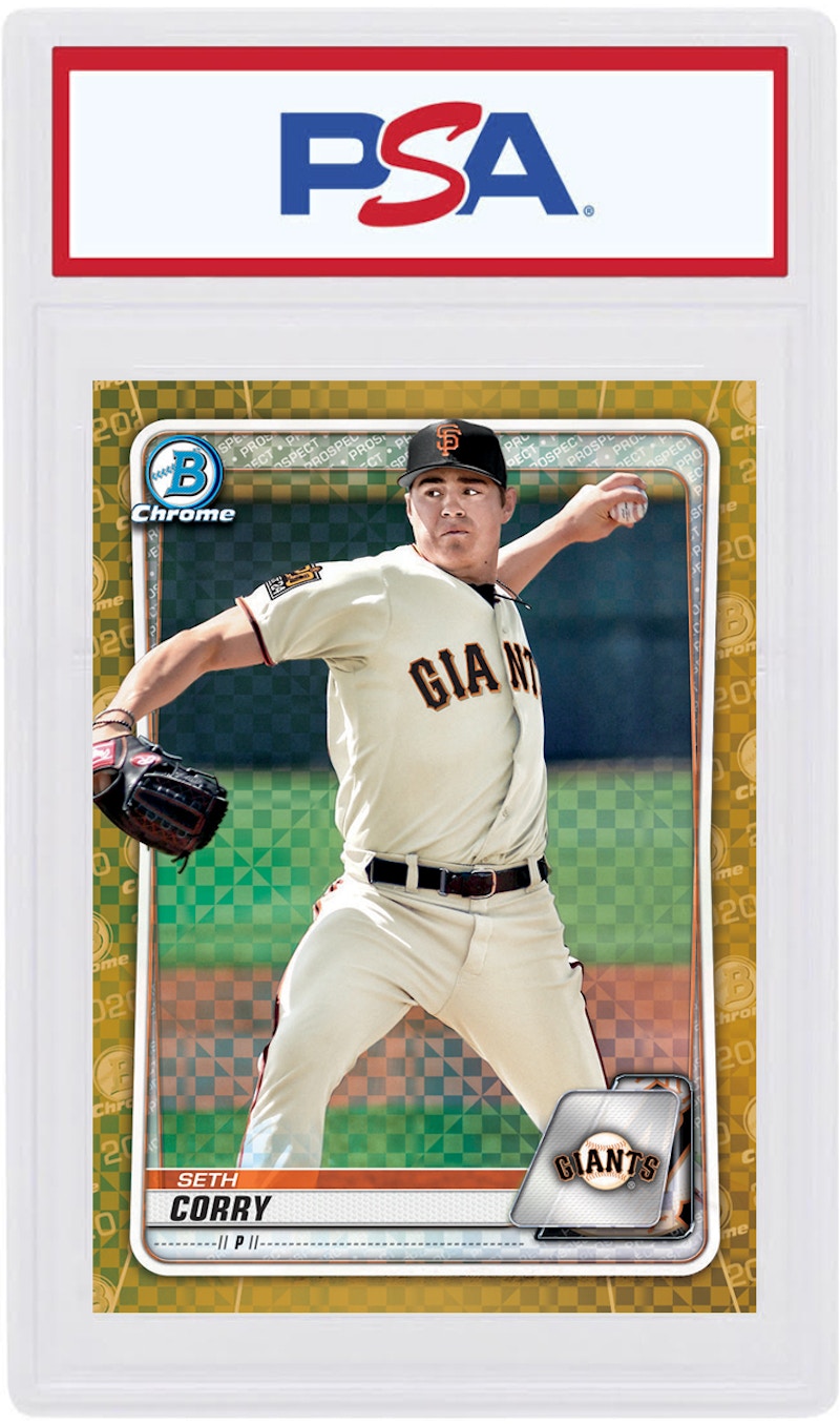 Seth Corry 2020 Bowman Chrome X Gold X-Fractor /3 #BCP-242 (PSA or BGS Graded)
