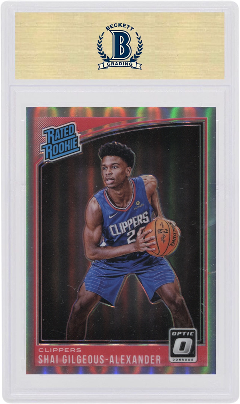 Shai Gilgeous-Alexander 2018 Panini Donruss Optic Rookie Holo #162 (PSA or BGS Graded)