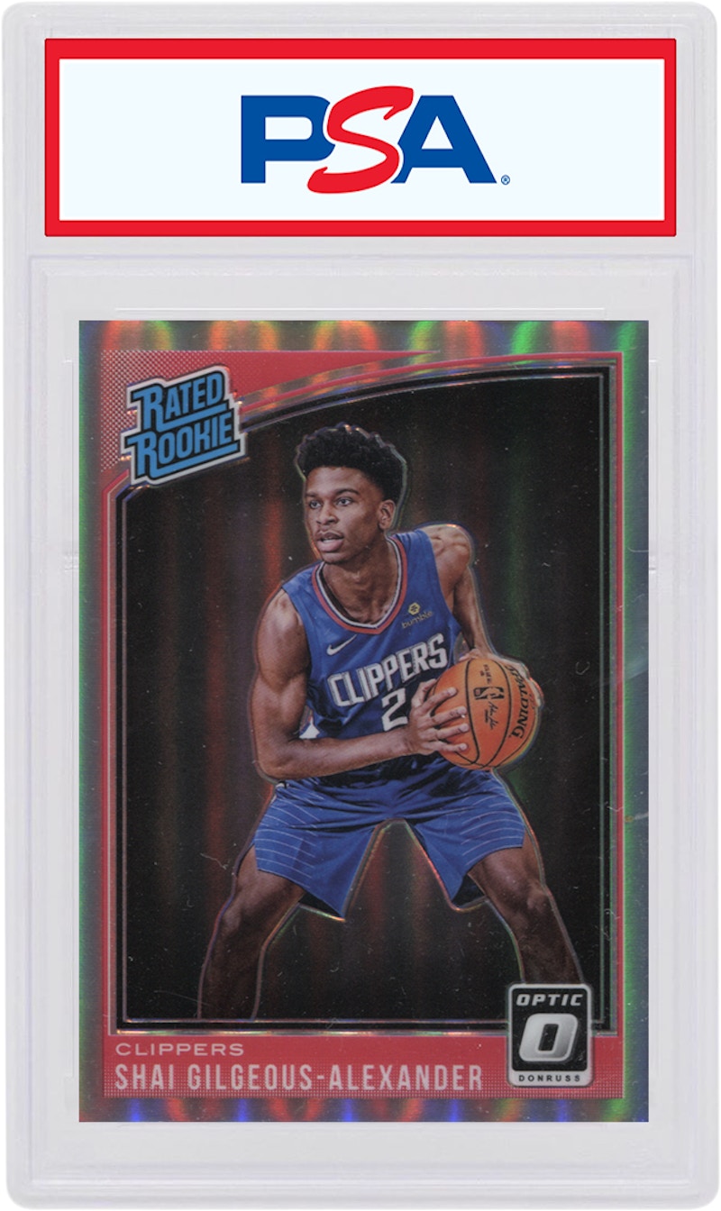 Shai Gilgeous-Alexander 2018 Panini Donruss Optic Rookie Holo #162 (PSA or BGS Graded)