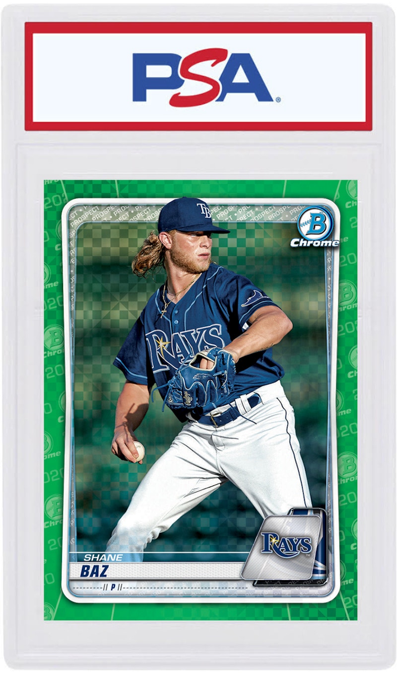 Shane Baz 2020 Bowman Chrome X Green X-Fractor /31 #BCP-221 (PSA or BGS Graded)