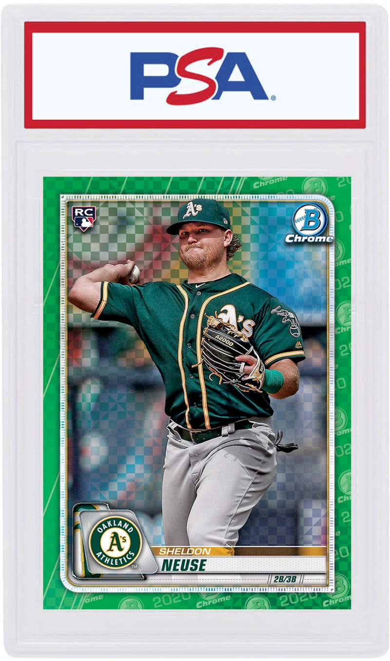 Sheldon Neuse 2020 Bowman Chrome X Rookie Green X-Fractor /31 #30 (PSA or BGS Graded)