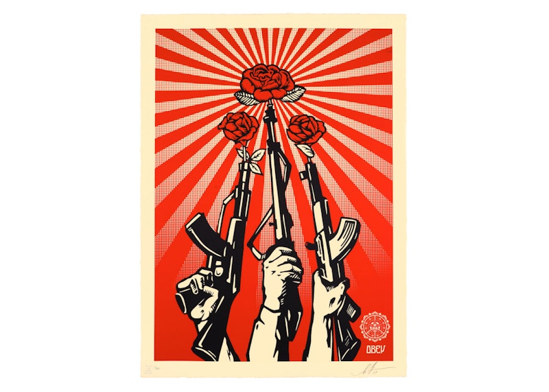 Shepard Fairey Guns & Roses Print (Signed, Edition of 89)