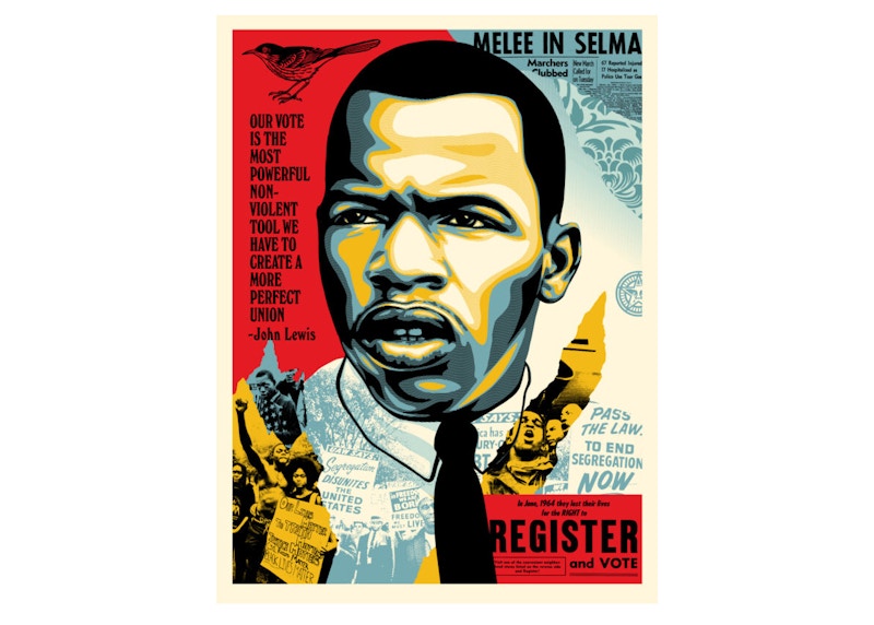 Shepard Fairey John Lewis Good Trouble Print (Signed, Edition of 550)