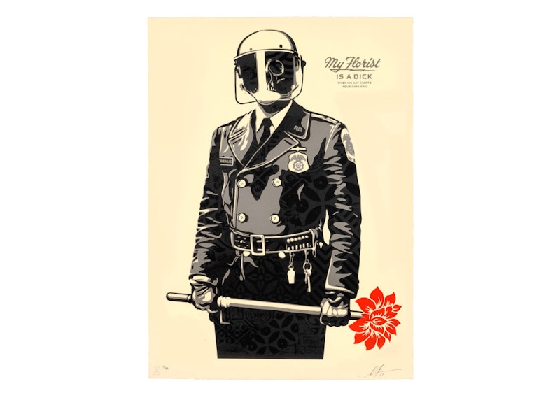 Shepard Fairey My Florist Is A Dick Print (Signed, Edition of 89)