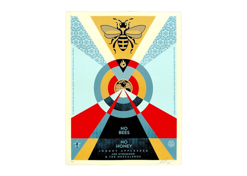 Shepard Fairey No Bees No Honey Print (Signed, Edition of 325) Red