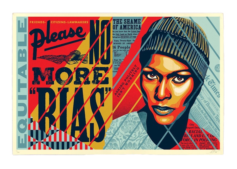 Shepard Fairey No More Bias Print (Signed, Edition of 600)
