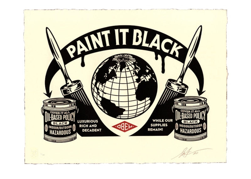 Shepard Fairey Paint It Black Print (Signed, Edition of 450)