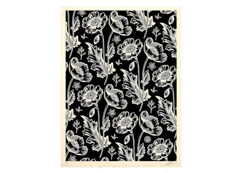 Shepard Fairey Sedation in Bloom Print (Signed, Edition of 150) Black/White