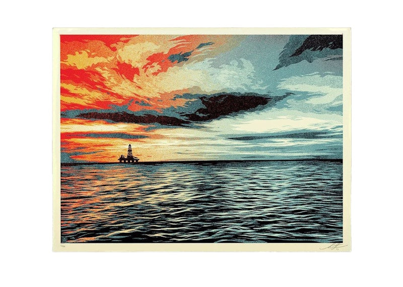 Shepard Fairey Sunset as the Fall Approaches Print (Signed, Edition of 550)
