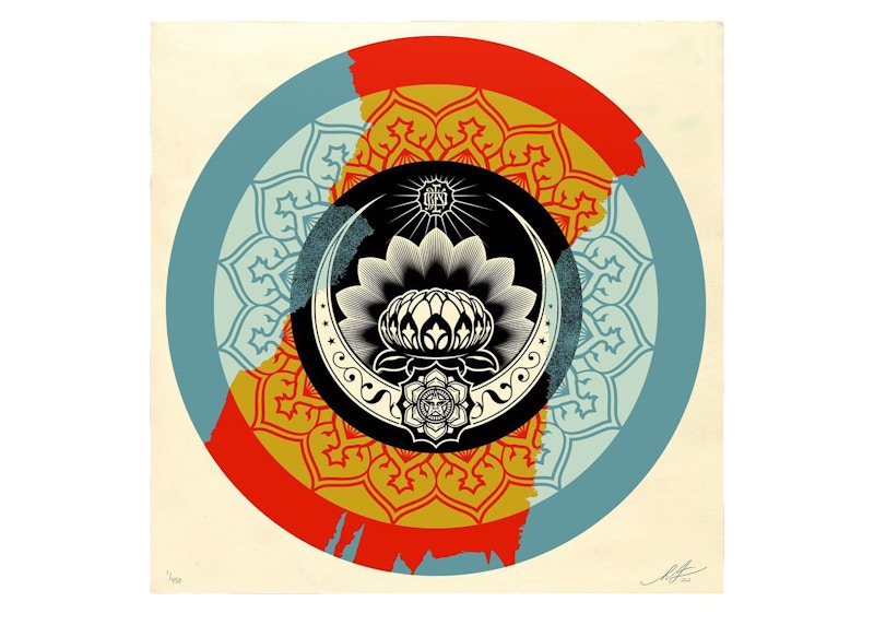 Shepard Fairey The Lotus Ornament Target Print (Signed, Edition of 450)
