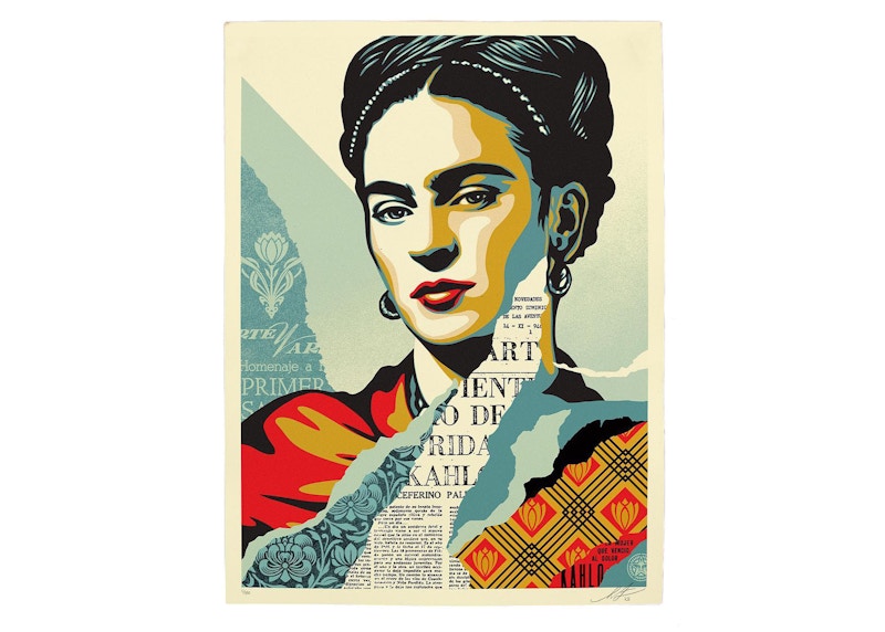 Shepard Fairey The Woman Who Defeated Pain (Frida Kahlo) Print (Signed, Edition of 550)