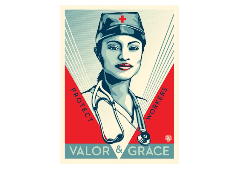 Shepard Fairey Valor & Grace Nurse Print (Signed, Edition of 450)