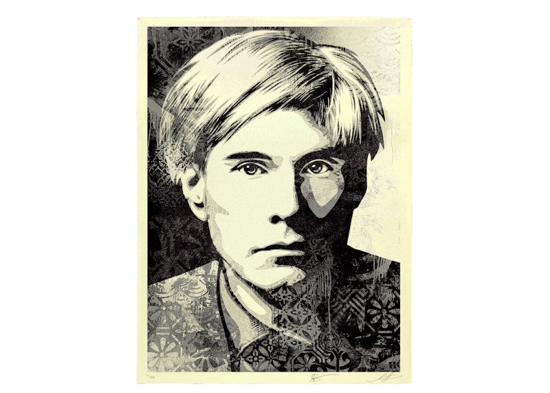 Shepard Fairey x Karen Bystedt Warhol Collage Print (Signed, Edition of 300) Silver