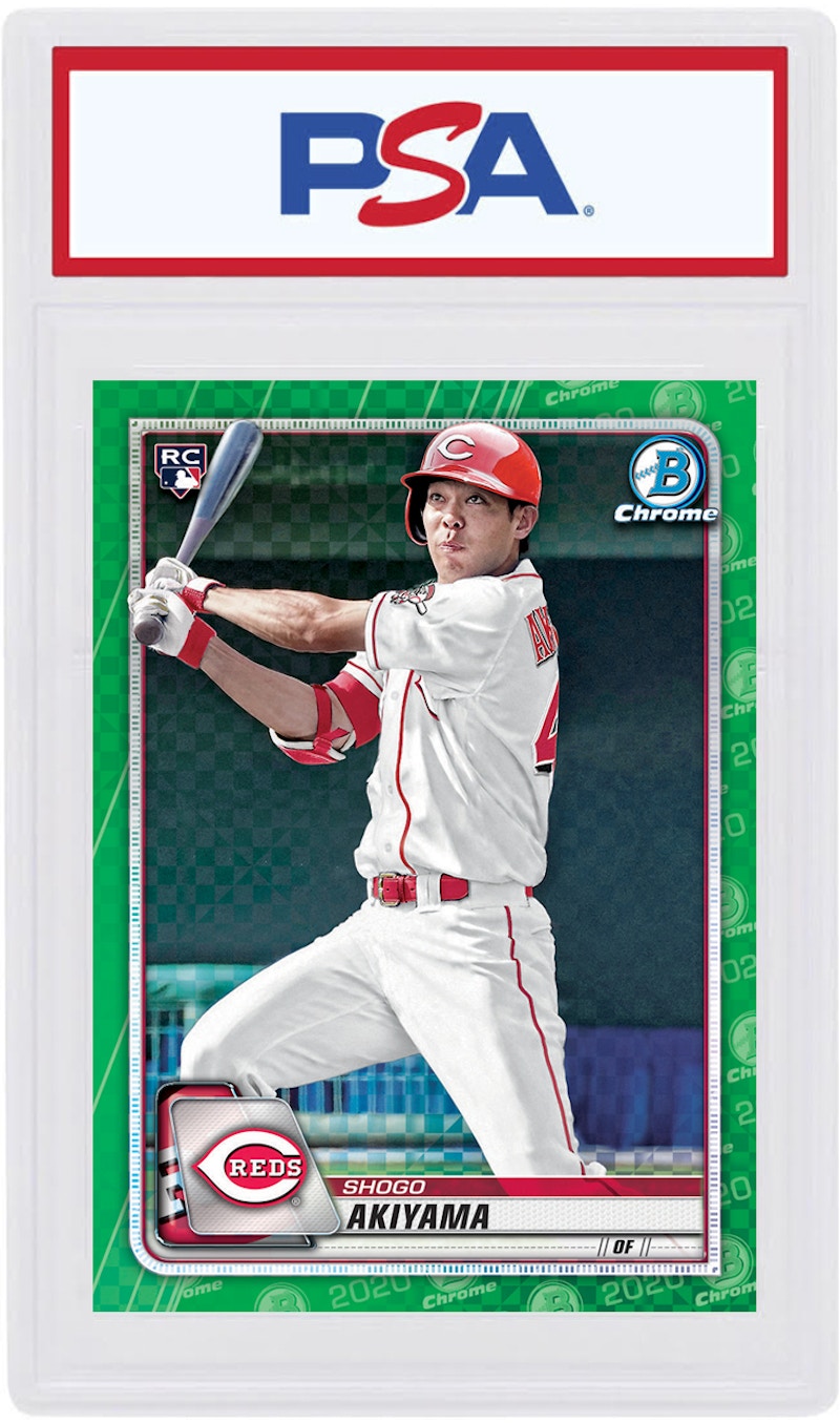 Shogo Akiyama 2020 Bowman Chrome X Rookie Green X-Fractor /31 #71 (PSA or BGS Graded)