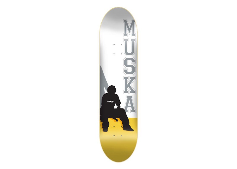 Shorty's Original Muska Silhouette 7.75 Skateboard Deck Yellow