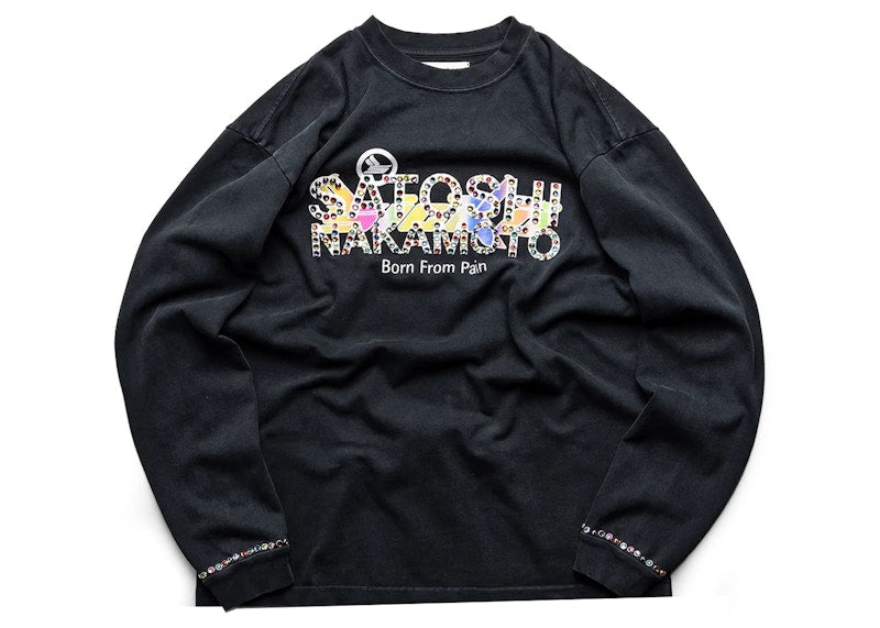 Sicko x Satoshi Nakamoto Studded Gradient L/S Tee Black