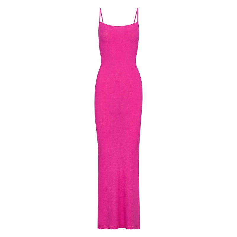 SKIMS Soft Lounge Long Slip Dress Hot Pink
