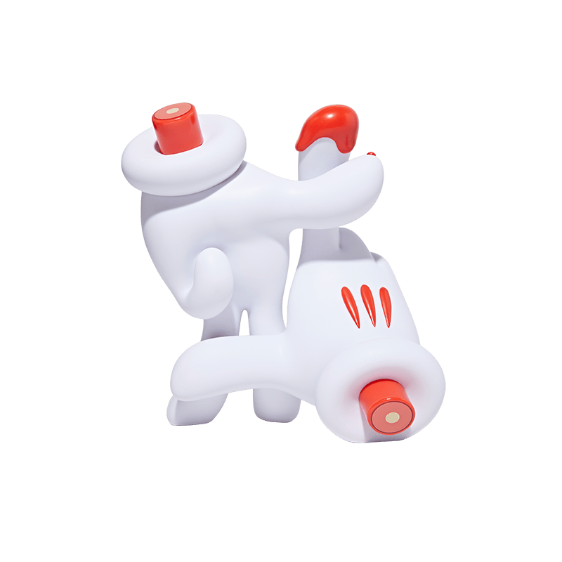 Slick OG LA Hands Vinyl Figure White/Red