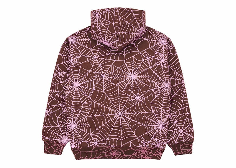 Sp5der AOP Hoodie Brown