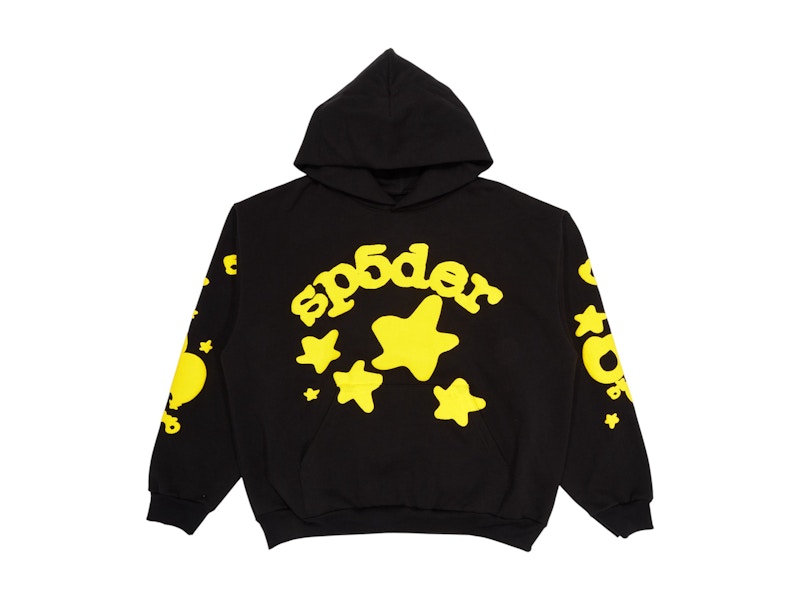 Sp5der Beluga Hoodie Onyx/Yellow