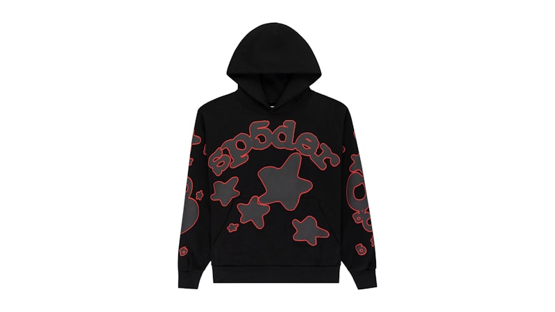 Sp5der Beluga Outline Hoodie Black