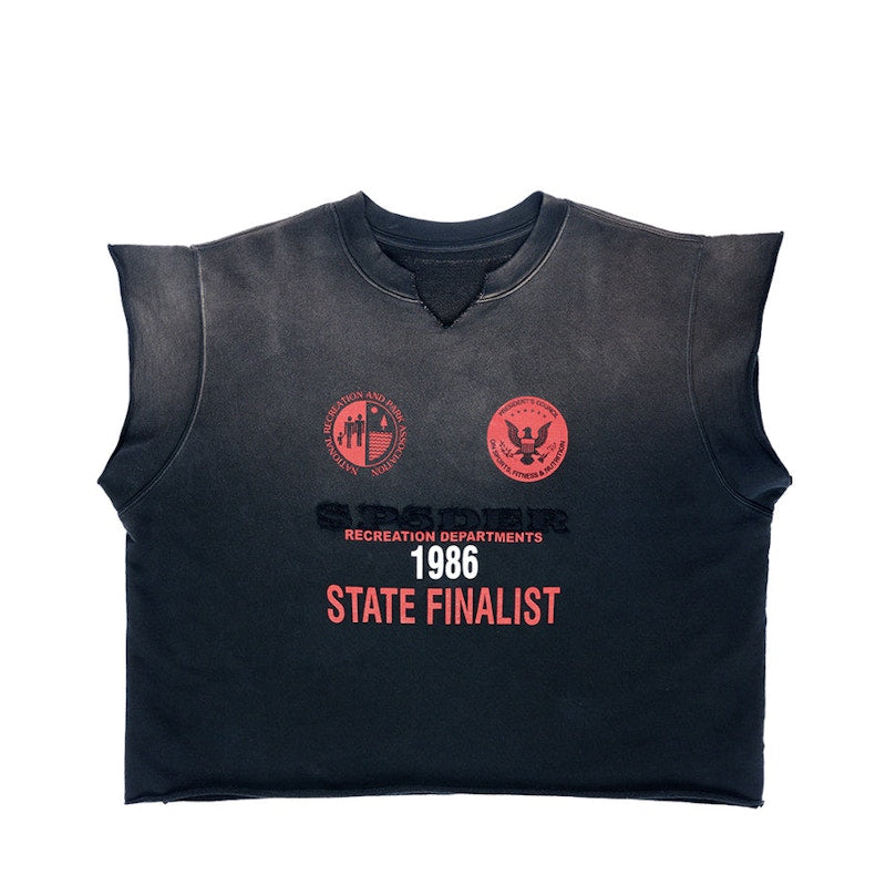Sp5der Cut Sweatshirt Vintage Black