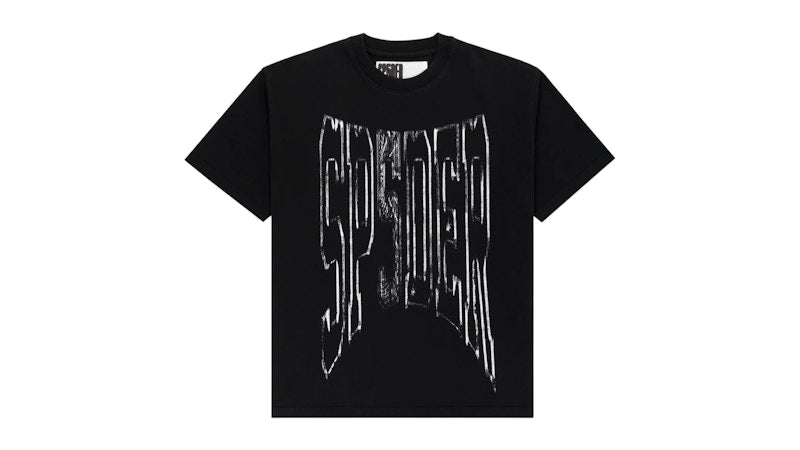 Sp5der Diffused Collegiate Tee Black